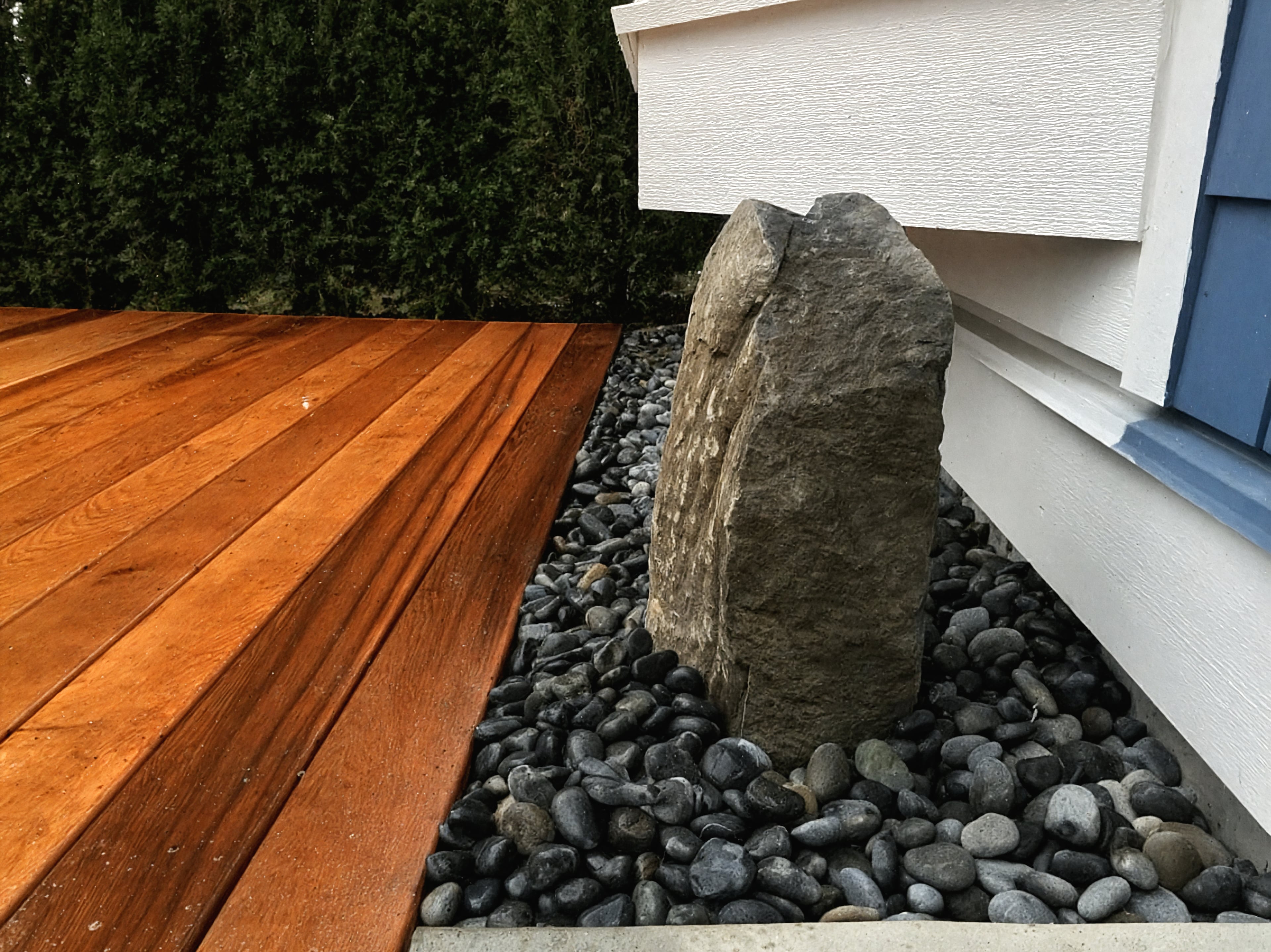 Cedar decking, Hedges, Outdoor Lighting and Plants at the Duke St project.