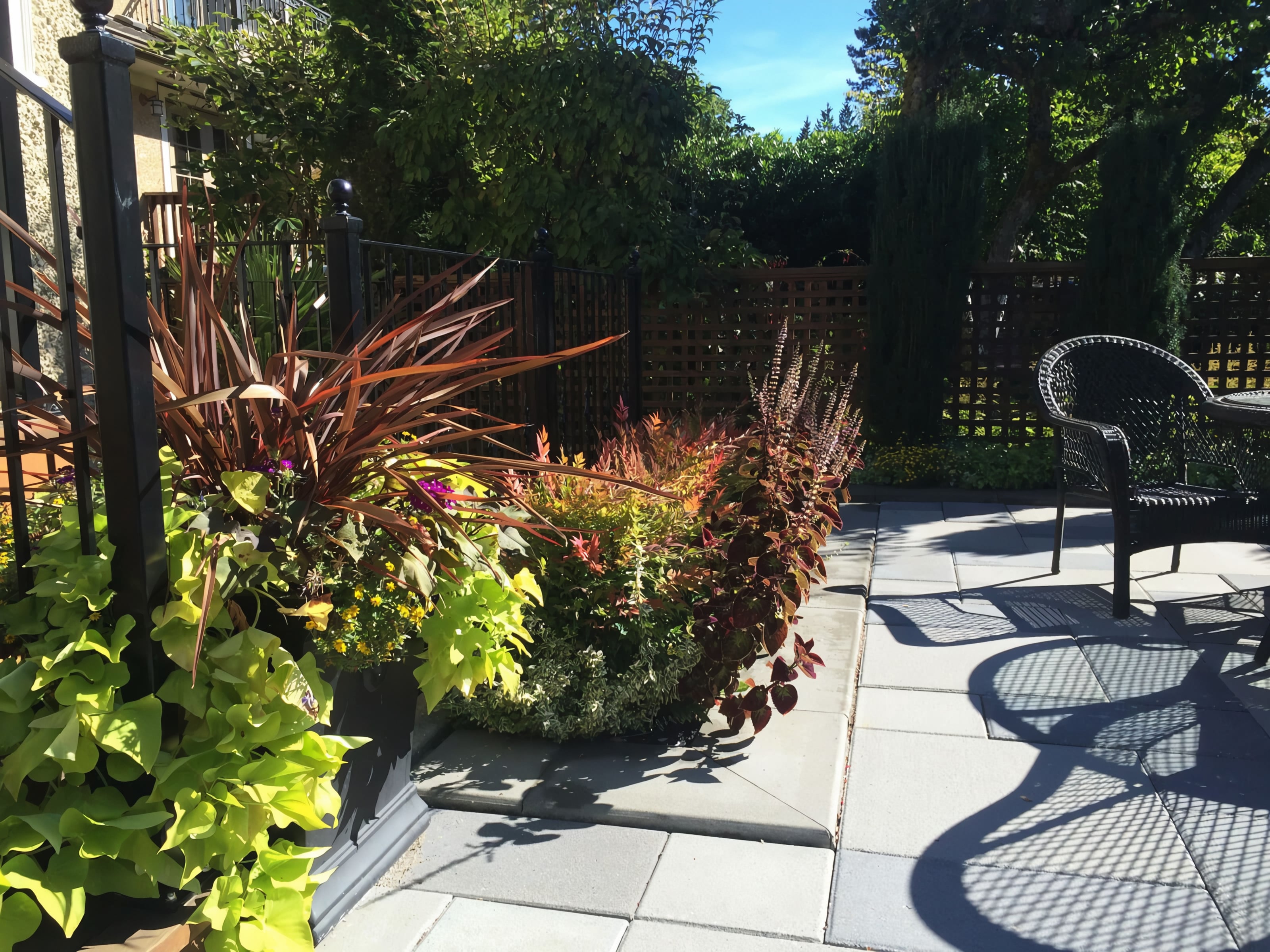 Interlocking pavers, Retaining walls, Irrigation and Hedge trimming at the West 31st project.