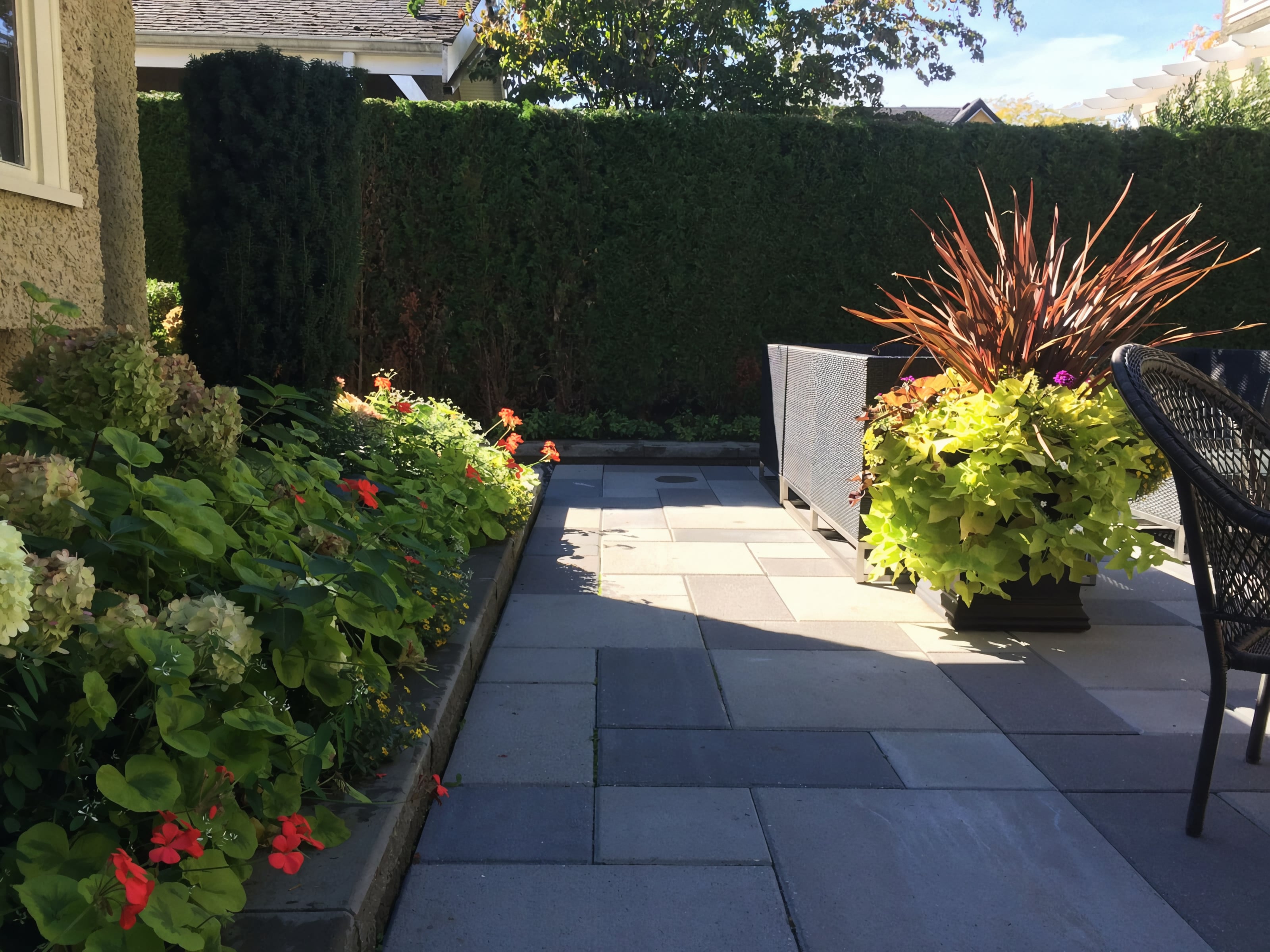 Interlocking pavers, Retaining walls, Irrigation and Hedge trimming at the West 31st project.