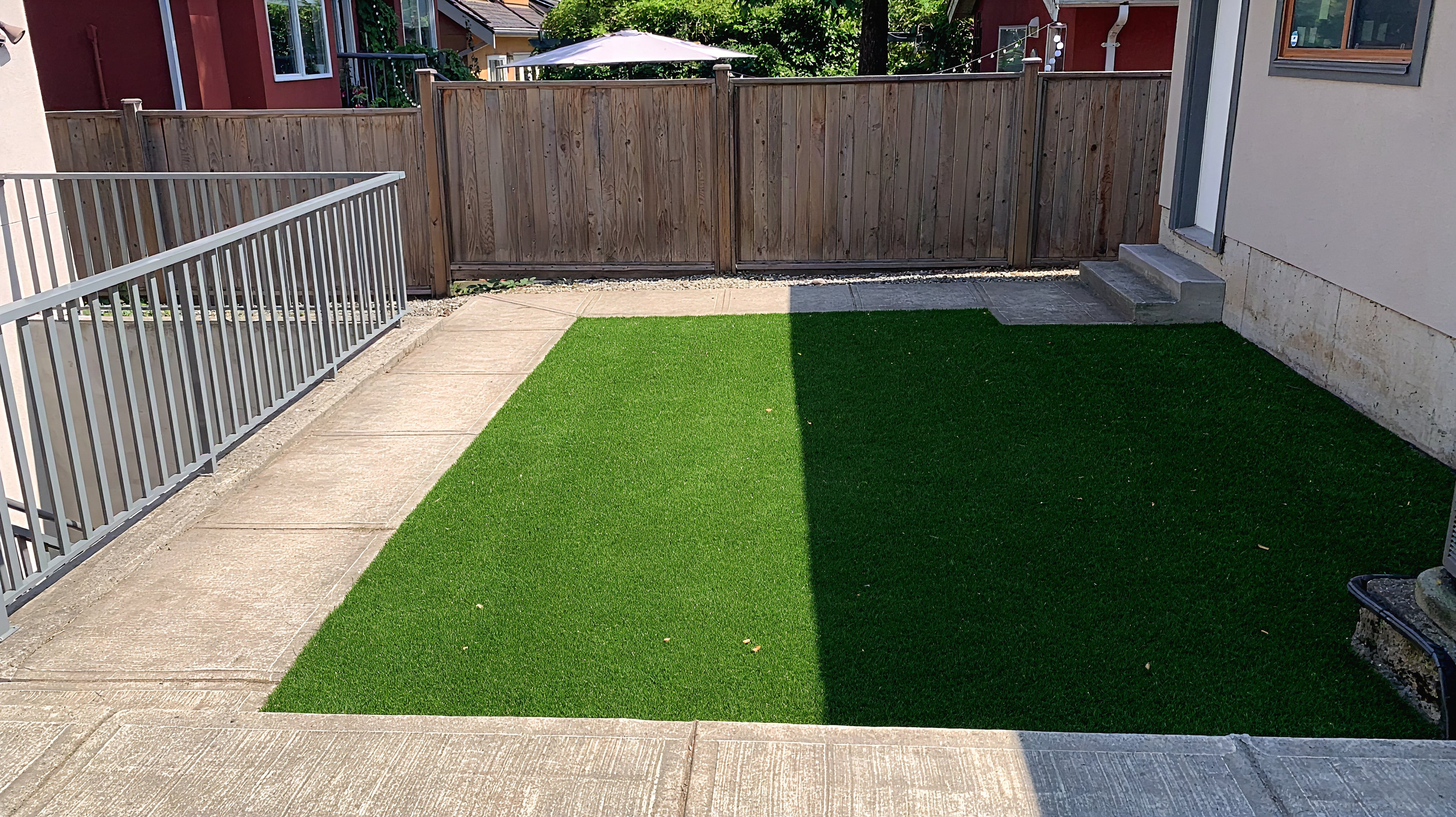 Artificial turf, Garden boxes, Interlocking pavers and Retaining walls at the West 9th project.