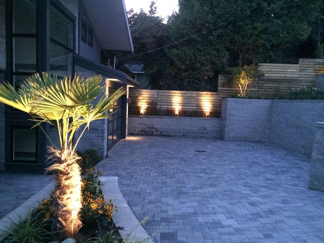 residential driveway lighting install