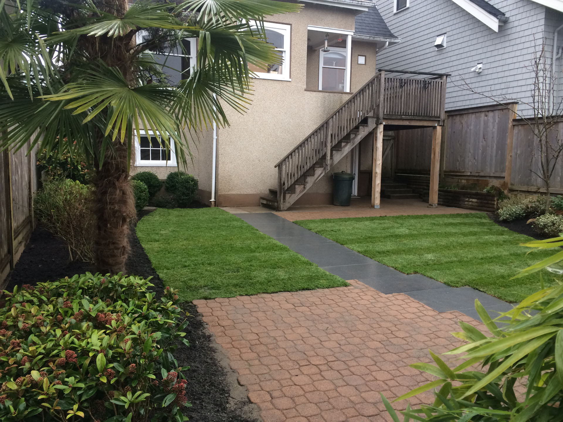 residential landscaping renovation - after detail
