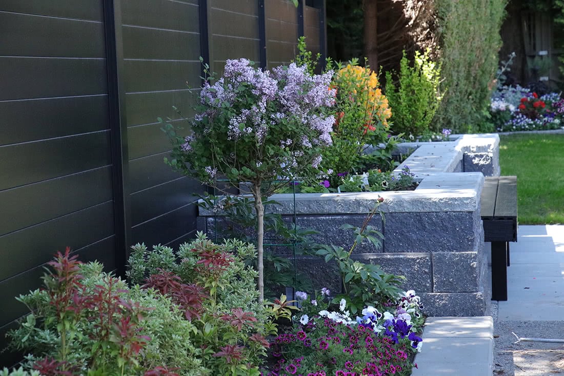 vancouver residential garden renovation - retaining wall