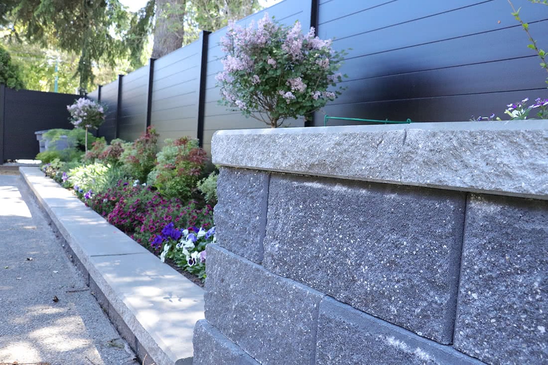 vancouver residential garden renovation - retaining wall